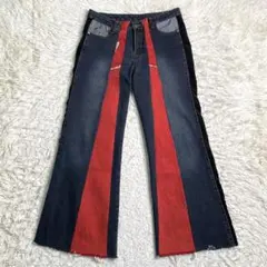 美品✨T&T JEANS デニム 切り替え Y2K パッチワーク コーデュロイ