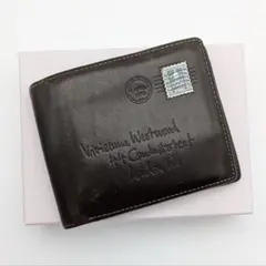 ヴィヴィアンウエストウッド 二つ折り財布 エンベロープ レザー ダークカラー