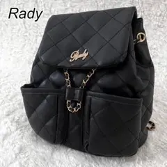 【極美品】 Rady レディー キルティングダブルポケットリュック 黒