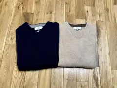 アーバンリサーチ　ROSSO ウール混合 Vネックセーター 2色セット