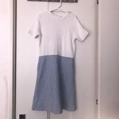 【値下げしました】ミキハウスコレクション☆白×水色ワンピース