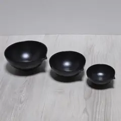 メ*ィ様 【LIVING TALK】中鉢 黒 片口鉢 3点セット TKP404B