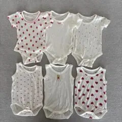 まとめ売り ベビー半袖肌着&タンクトップ肌着 6点セット 80cm