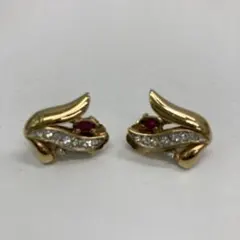 ゴールドトーン クリスタル イヤリング