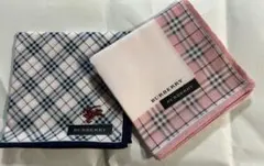 BURBERRY チェック柄ハンカチ 2枚セット