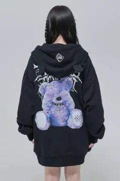 トラバストーキョー くま ピンク ロンT 長袖 スウェット 地雷 - メルカリ
