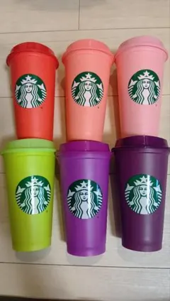【値下げ】【未使用】スターバックス 蓋付きカップ 6個セット