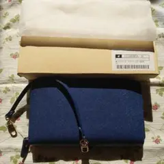 【新品未使用】新コジマジック　サフィアノレザー長財布　ネイビー