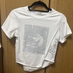 shopnikoniko アシンメトリー 半袖 Tシャツ ホワイトのサムネイル