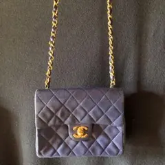 ✨ビンテージ✨シャネルミニマトラッセチェーンショルダーバッグ希少色　匿名配送