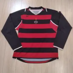 FCRB Nike 赤黒ストライプ 長袖ゲームシャツ　ユニフォーム　ロンT
