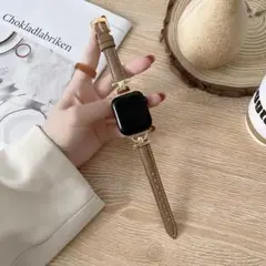 Apple Watch用 ブラウンレザーバンド