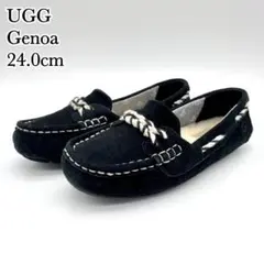 【美品】アグ ジェノア モカシン スリッポン ブラック スエード ムートン