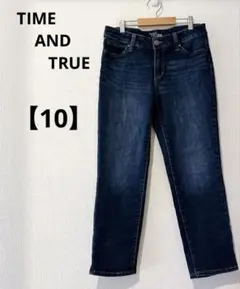 TIME AND TRUE 【10】サイズ ストレートデニム ダークブルー