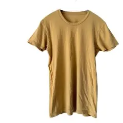 トップバリュー　Tシャツ　S　半袖　マスタード　綿100%　無地　シンプルのサムネイル