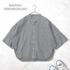 美品✨MACPHEE トゥモローランド　白黒　ギンガムチェック ブラウスのサムネイル