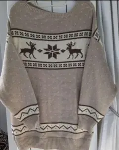 RODEO CROWNS 鹿柄ニットセーター