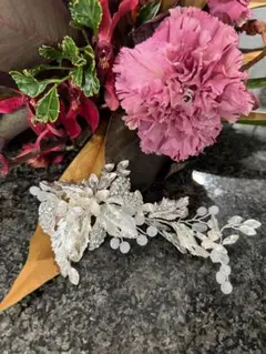 ヘッドドレス　ヘアアクセサリー　結婚式　ブライダルジュエリー