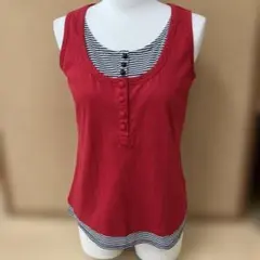 藤*様 アフリカタロウ　タンクトップ レッド ボーダーのサムネイル