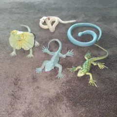 トカゲ・ヘビミニフィギュア 5点セット
