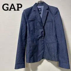 a281 Gap ダークブルー シングルボタンジャケット
