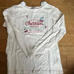 mezzo piano チェリー刺繍 長袖カットソー M