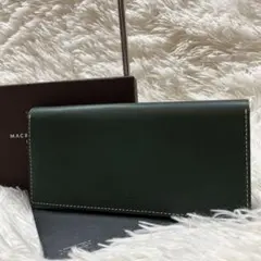 美品 マッキントッシュロンドン 長財布 レザー フラップ 箱付 ダークグリーンのサムネイル