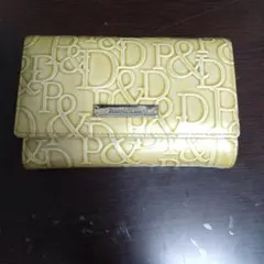 Pinky&Dianne 三つ折り財布 ロゴ型押し イエローのサムネイル