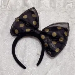 ディズニー デカリボンカチューシャ 黒