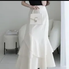 GRL ティアードフリルアシンメトリーマーメイドスカート[gc300]