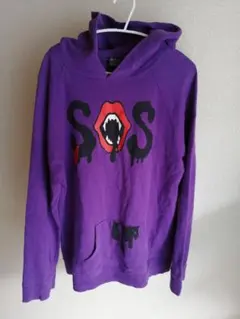 RNA SWEAT 紫色 プルオーバーパーカー SOS Lサイズ