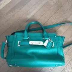 COACH グリーン ハンドバッグ 2WAY