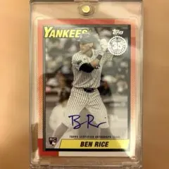 ベン・ライス topps オートグラフカード ニューヨーク・ヤンキース
