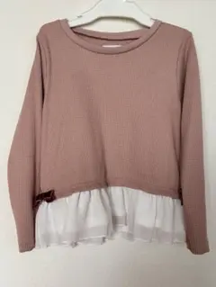 mamaraku ワッフル長袖カットソー 120cm