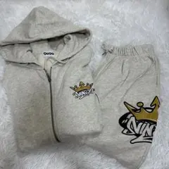 9090 King Logo パーカースウェットパンツ セットアップ M