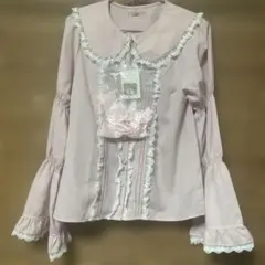 Amavel フリル付きブラウス Fサイズ ピンクのサムネイル
