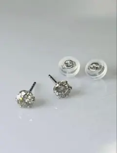 ダイヤモンド プラチナピアス（0.2ct×2)