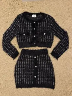 【 jouetie 】レディース ニット セットアップ カーディガン スカート