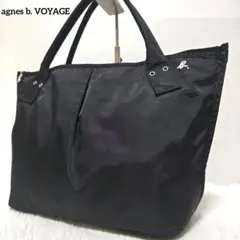 アニエスベー ヴォヤージュ トートバッグ ナイロン 星 スター A4 通勤 BK