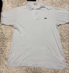 USA製 LACOSTE ラコステ ポロシャツ 水色 Mサイズ古着