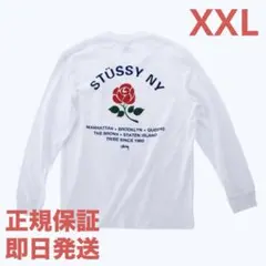 ❗️期間限定SALE❗️ステューシー ブルックリン ローズ ロング Tシャツ白XXL