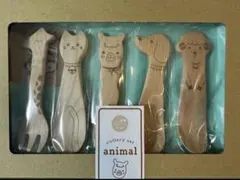 cutlery set animal アニマル 木製カトラリー 5本セット