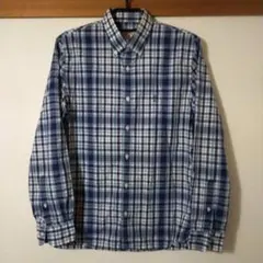 美品　ブルックスブラザーズ　レッドフリース　チェックシャツ　青　M
