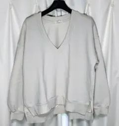 【古着】CINEMA CLUB ベージュ Vネック 長袖 トップス