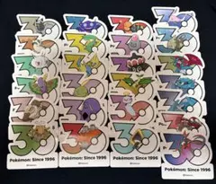 ポケモン 韓国限定 30周年ロゴ ステッカー 25枚 まとめ売り ポップアップ⑩