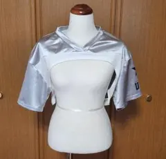 シルバー クロップド丈 トップス