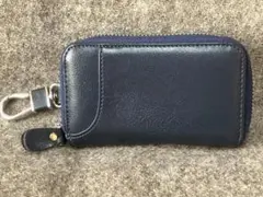 ネイビー レザー キーケース