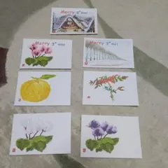 手描き・絵はがき・ポストカード７枚