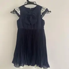 ネイビー プリーツ ワンピース 110