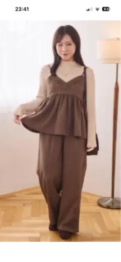 しまむら tal yumi セットアップ 刺繍ビスチェ ワイドパンツ 受注 Ｍ